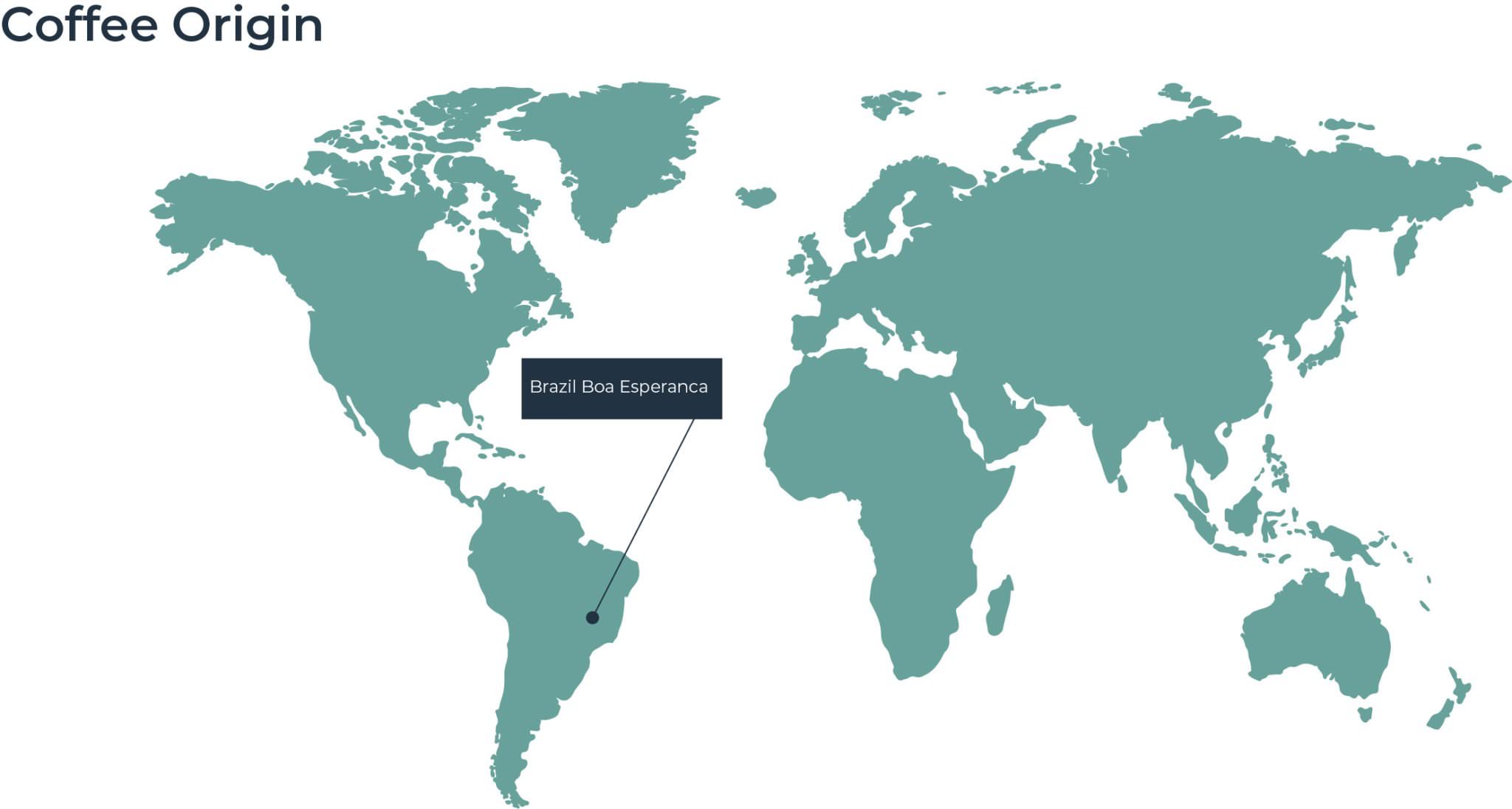 World Map - Brazil Boa Esperanca pint point